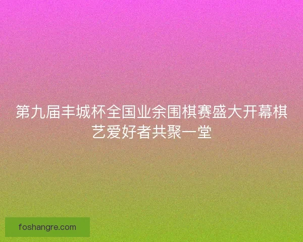 第九届丰城杯全国业余围棋赛盛大开幕棋艺爱好者共聚一堂